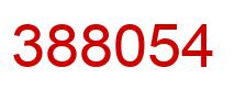 Number 388054 red image