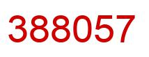 Number 388057 red image