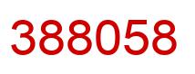 Number 388058 red image