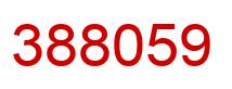 Number 388059 red image