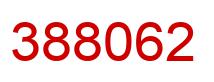 Number 388062 red image