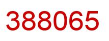 Number 388065 red image