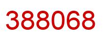 Number 388068 red image