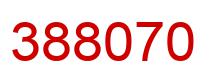 Number 388070 red image