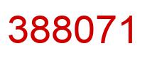 Number 388071 red image