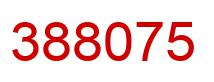 Number 388075 red image