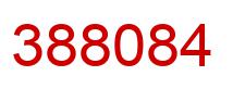 Number 388084 red image