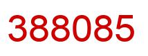 Number 388085 red image