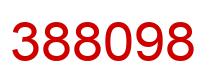 Number 388098 red image