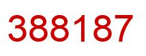 Número 388187 imagen rojo