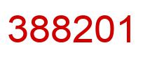 Number 388201 red image