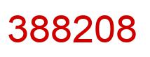 Number 388208 red image