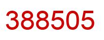 Number 388505 red image