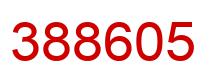 Number 388605 red image