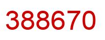 Number 388670 red image