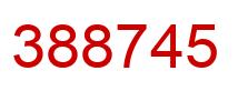Number 388745 red image