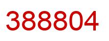Number 388804 red image