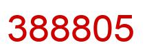 Number 388805 red image
