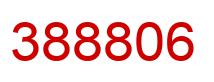 Number 388806 red image