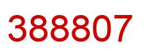 Number 388807 red image