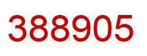 Number 388905 red image