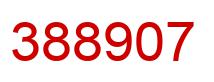Number 388907 red image