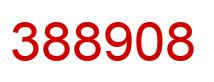 Number 388908 red image