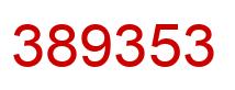 Number 389353 red image