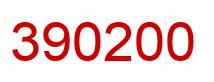 Number 390200 red image
