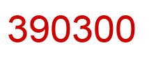 Number 390300 red image