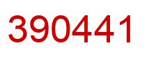 Number 390441 red image