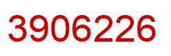 Number 3906226 red image