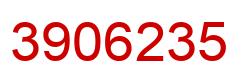 Number 3906235 red image