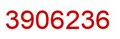 Number 3906236 red image