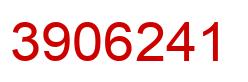 Number 3906241 red image