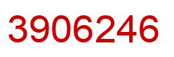 Number 3906246 red image