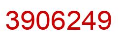 Number 3906249 red image