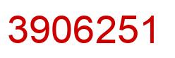 Number 3906251 red image