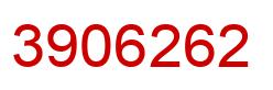 Number 3906262 red image