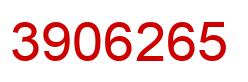 Number 3906265 red image