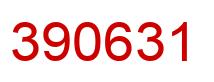 Number 390631 red image
