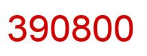 Number 390800 red image