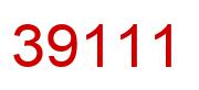 Number 39111 red image