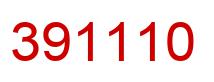 Number 391110 red image