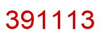 Number 391113 red image