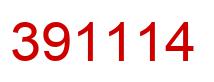 Number 391114 red image