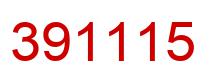 Number 391115 red image