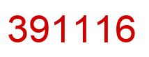 Number 391116 red image
