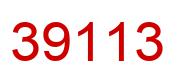 Number 39113 red image