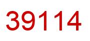Number 39114 red image